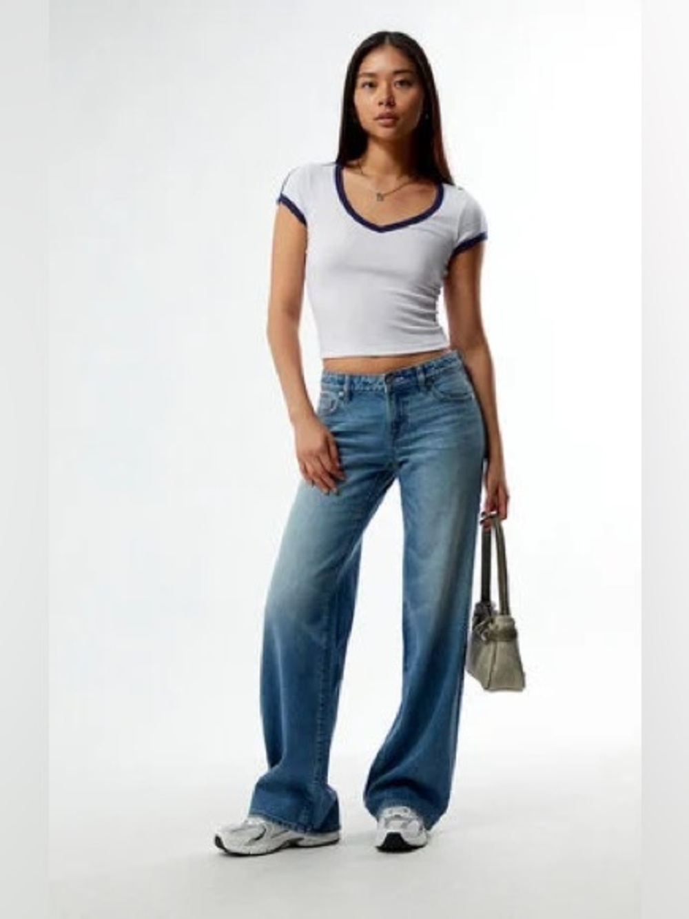 PacSun Zoe Low Rise Girlfriend Jeans in Medium Blue